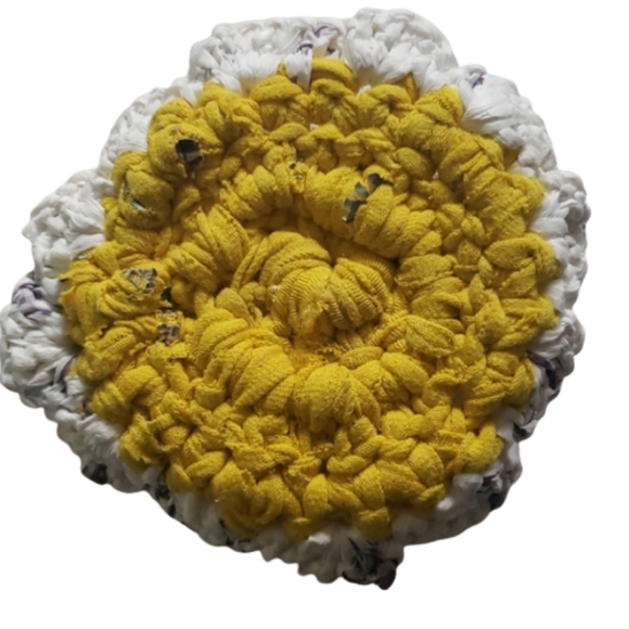 Recycled Crochet Plarn Upcycled Nylon Dish Scrubby - Picture 4 of 6